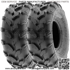 18x7-8 18x7x8 ATV UTV Tires 6 PR Tubeless A003 [Set of 2]