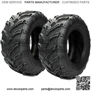 2PCS 25in Rear 25x10-12 ATV Utility UTV Mud Trail Tires fit 12"x8" Rim 6PR Tread Tubeless