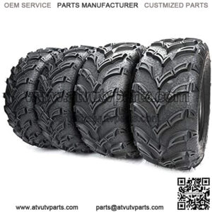 Set of 4 25" ATV Utility UTV All Terrain Tires 25x8-12 Front & 25x10-12 Rear 6PR fit 12in Rim