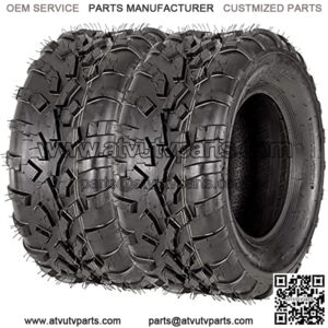 Set of 2 25x10-12 25x10x12 ATV UTV Tires 6 PR Tubeless