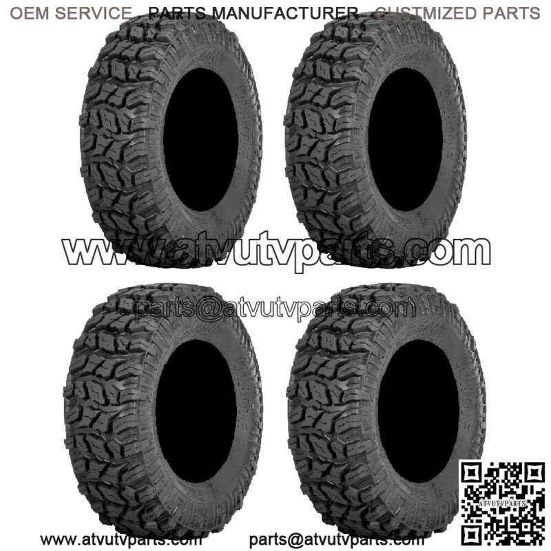 Full set of Sedona Coyote 27x9-12 and 27x11-12 ATV Tires (4)