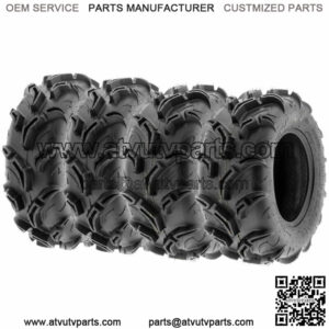 Set of 4, ATV UTV Mud Tires 27" 27x9-12 Front & 27x11-12 Rear 6 Ply A048