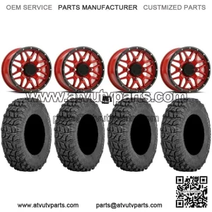 14" Wheels Red 28" Tires CFMoto ZForce 950 UForce 1000