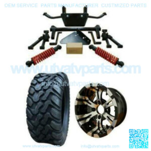 Yamaha Drive Mud Terrain Tire/Wheel Combo & 6" A-Arm Lift Kit Bundle