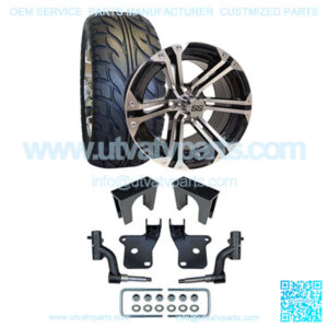 EZGO RXV Golf Cart Street Tire/Wheel & 3" Lift Kit Bundle