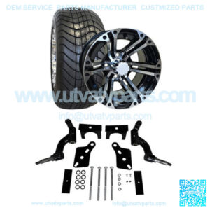 Club Car Precedent Golf Cart Street Tire/Wheel & 3" Lift Kit Bundle