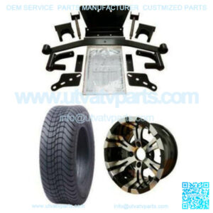 Club Car Precedent Low Profile Tire/Wheel Combo & 4" Block Lift Kit Bundle