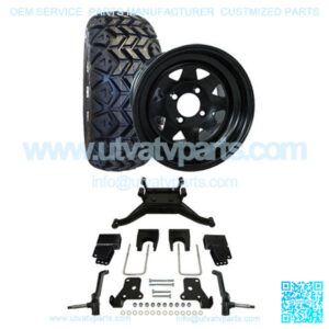EZGO RXV Golf Cart All Terrain Tire/Wheel & 6" Lift Kit Bundle