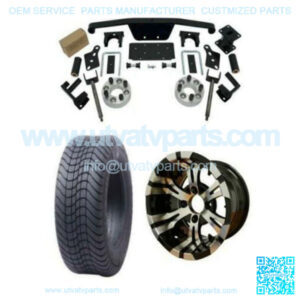 Club Car DS Low Profile Tire/Wheel Combo & 4" Block Lift Kit Bundle