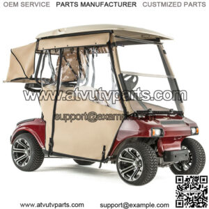 3-Sided Track Style Golf Cart Enclosure for Club Car DS 2000 1/2-up (Choose Color)
