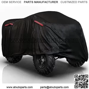 ATV Cover - All Weather Season Outdoor Waterproof Protection Accessories fits up to 88 inch Quad 4 Wheeler Covers - Durable Tear Wind Proof Vents Night Reflective Adjuster Buckle Storage Bag