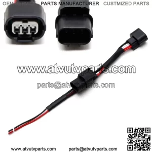 Taillight In-line Accessory Power Harness Plug w/ 3-Output For Kawasaki  ATV UTV