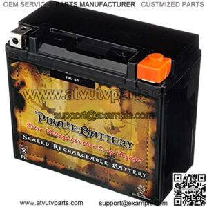 Rechargeable YTX20L-BS Motorcycle Battery - Replaces EBX20L-BS, ETX20L, PTX20L-BS, GTX20L-BS - 270 CCA - Pirate Battery