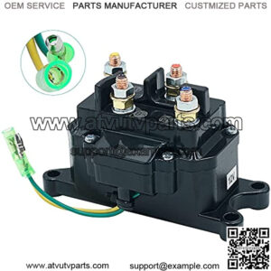 ATV Winch Solenoid 12V Solenoid Relay Contactor Winch Switch for # 2875714/63070 / 62135/74900, ATV UTV Winch Contactor Solenoid