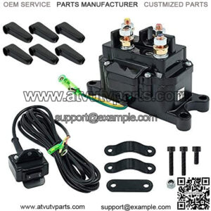 12V Solenoid Relay Contactor & Winch Rocker Thumb Switch Combo for ATV UTV Kit