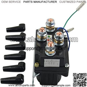 12V 500A Heavy Duty Waterproof Winch Solenoid, ATV UTV Winch Solenoid Contactor Relay Upgrade Albright Equiv for up to 17,000lb Winches Replacement