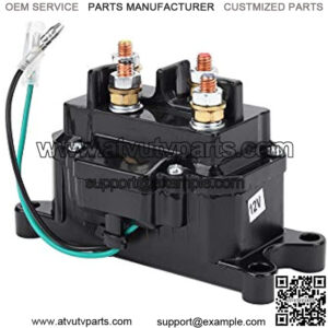 Winch Solenoid Relay Contactor 12V 250A for 4x4 ATV UTV, Winch Solenoid with 6 Protecting Caps