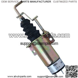 New Premium Fuel Shut Off Solenoid Compatible with Lister Petter Applications 12 Volt 2 Terminal Intermittent Duty Cycle Replaces 366-07197 SA-3405T 1502-12C7U2B2S1 SA3405T