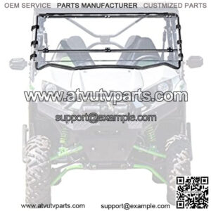 Scratch Resistant Flip/Fold 2-in-1 Windshield for 2016+ Kawasaki Teryx 800/800 4/2021+ Teryx S/Teryx 4 S | Easy Install - No Drilling | 1/4" Thick Polycarbonate | USA Made!