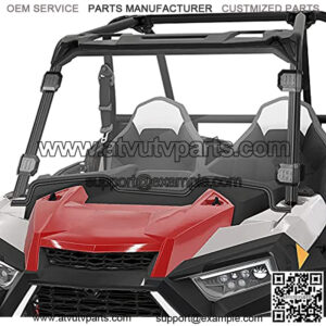 Hard Coated Polycarbonate Clear UTV Full Windshield for Polaris Razor, 2019-2021 RZR XP 1000, 2019-2021 RZR XP 4 1000, 2019-2021 RZR XP Turbo, 2019-2021 RZR XP 4 Turbo