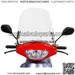 Scooter Windshield 3 millimeters Clear Plastic Acrylic comes with mounting hardware