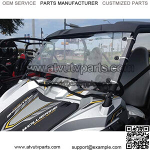 2016-2017 A&S AUDIO AND SHIELD DESIGNS COMPATIBLE WITH YAMAHA WOLVERINE RSPEC EPS SE 1/4 STANDARD POLYCARBONATE FULL WINDSHIELD