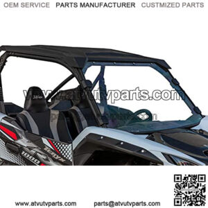 SuperATV Full Windshield for 2020+ Kawasaki Teryx KRX 1000 | 1/4 Inch Thick Clear Standard Polycarbonate | Non Scratch-Resistant | 250 Times Stronger than Glass | Protects Against Debris