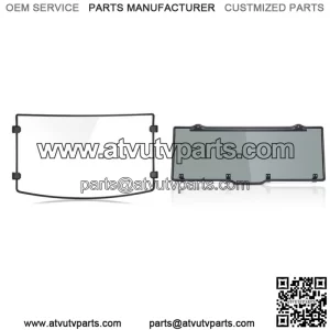 For Polaris Ranger XP 900 /1000 Crew 2013-2023 UTV Front + Dark Rear Windshield