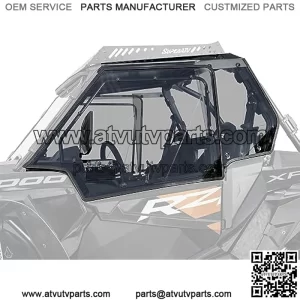 SuperATV Polaris RZR XP 1000 | XP Turbo | 900 | S 900 Hard Cab Enclosure Upper Doors and Rear Windshield - Scratch Resistant Polycarbonate - Light Tint