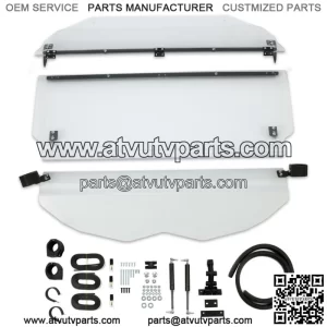 Clear Scratch Resistant Front Flip Windshield for 2017+ Can-Am Maverick X3 Turbo