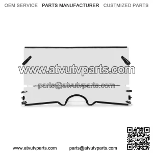 For Yamaha Rhino 450, 660, 700, 2004-2013 Clear Folding Windshield Full 0.177" (Fits: Yamaha Rhino 660)