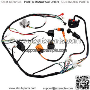 Wiring Harness Loom Key Solenoid Performance Coil Regulator CDI 150cc 200cc 250cc 300cc ATV Quad Dirt Bike