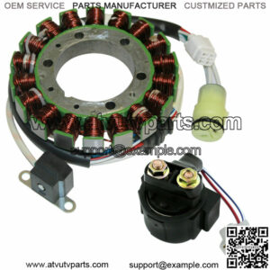 Stator & Solenoid for Yamaha Warrior 350 YFM350 2002 2003 2004 Atv New
