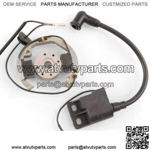 Modified KTM50 off-road motorcycle coil igniter magneto assembly