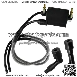 Ignition Coil w/ Spark Plug Caps 23" Wire for Kawasaki Vulcan 1500 1997-2008