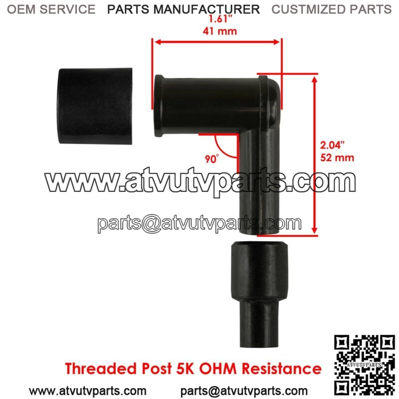 Ignition Coil w/ Spark Plug Caps 23" Wire for Kawasaki Vulcan 1500 1997-2008 - Image 4