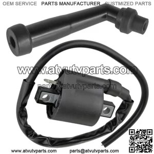 Ignition Coil with Spark Plug Boot Cap for Yamaha Grizzly 600 1998 1999-2001