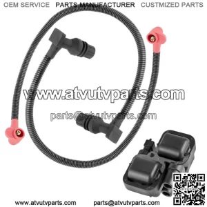 Fits Polaris RZR 800 Ignition Coil w/ Spark Plug Wire 52 and 59.3 cm EFI 2011-14 (For: Polaris)