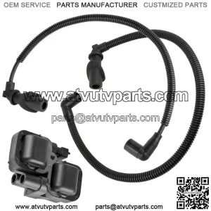 Ignition Coil w/ Spark Plug Wire 59.3 / 49.5 cm For Polaris Sportsman 800 06-08 (For: Polaris)