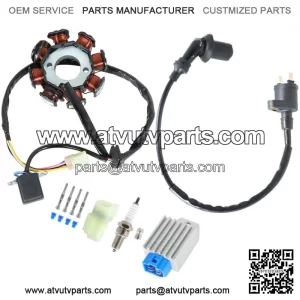 Fit For Polaris Outlaw 90/50 Ignition Coil Spark Plug Regulator Stator 2007-15