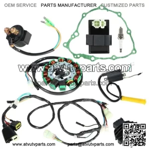 For Honda Sportrax 400 TRX400E Ignition Coil Spark Plug CDI Stator & Gasket Assy