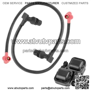 Fits Polaris Ranger XP 800 Ignition Coil w/ Spark Plug Wire 52, 59.3 cm 4x4 2012