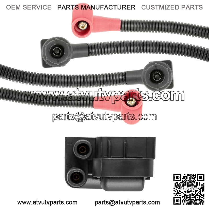 Fits Polaris Ranger XP 800 Ignition Coil w/ Spark Plug Wire 52, 59.3 cm 4x4 2012 - Image 2