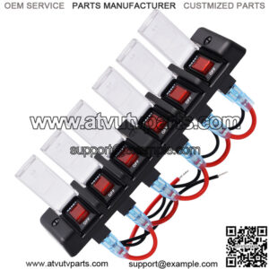 Six-position power switch breaker 16A red