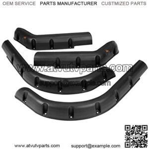 Golf Cart Front Rear Fender Flares for EZGO TXT 1998-2013 Gas/Electric (Not Fits 48V Electric), with Metal Hardware, Set of 4