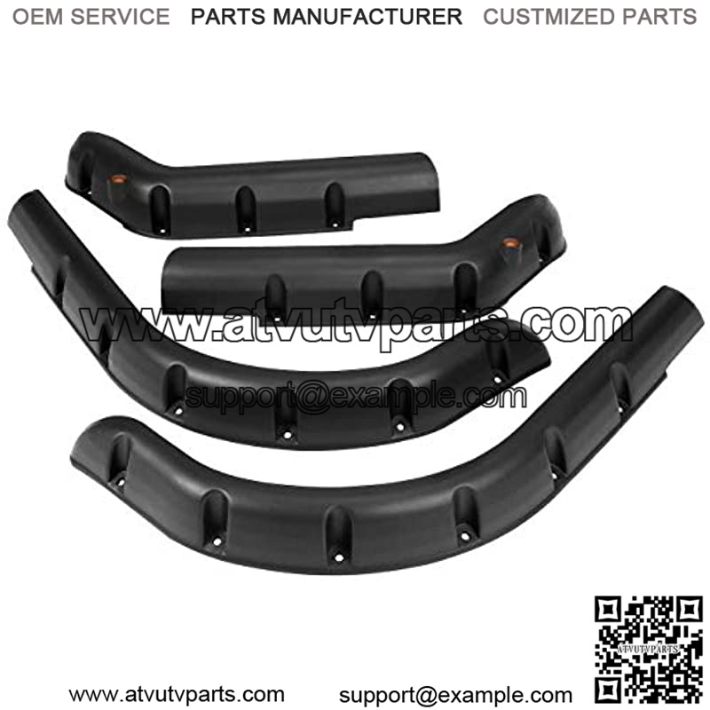 Golf Cart Front Rear Fender Flares for EZGO TXT 1998-2013 Gas/Electric (Not Fits 48V Electric), with Metal Hardware, Set of 4