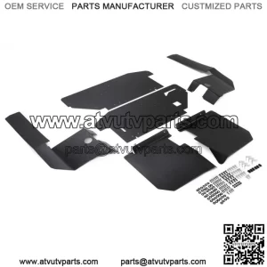 Set of 6 Fender Flares Black ABS For Polaris Midsize Ranger 570 & ETX 2015-2022 (For: Polaris)