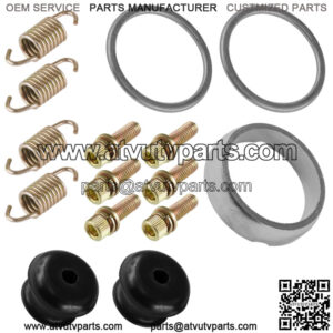Exhaust Muffler Silencer Gasket Seal Spring Kit For Polaris RZR 4 XP900 2012-14