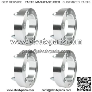 4x137 Wheel Spacer 1.5" 110mm M10x1.25 For 1991-1996 Kawasaki Mule 500 Silver X4