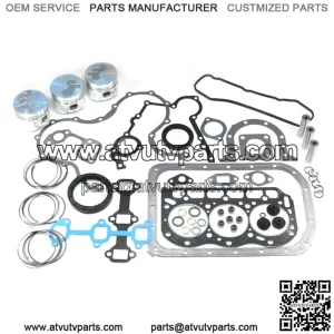 Kawasaki 3010 4010 Mule DIESEL Engine Rebuild Kit w .25 OVERSIZE Pistons & Rings